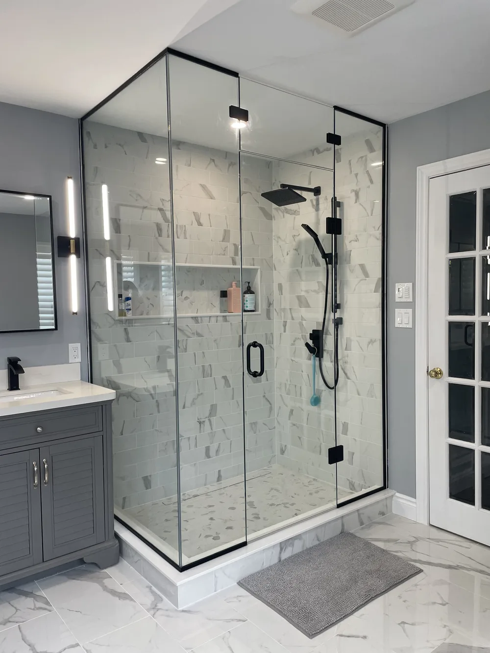 Premium Frameless Inline Custom Shower Enclosure